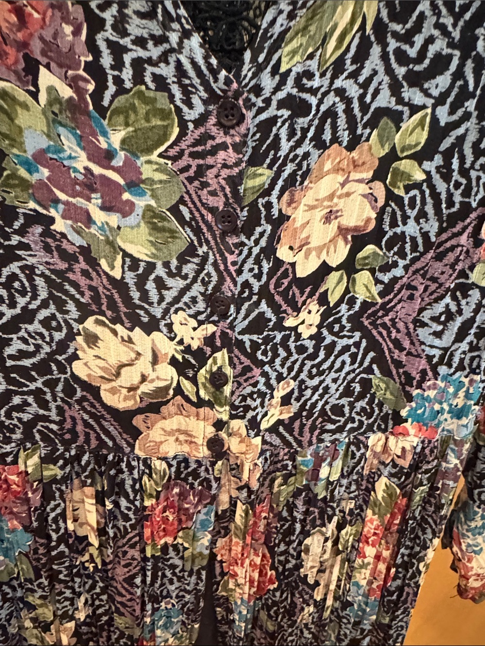 Nostalgia Navy Floral Long-Sleeve Jumpsuit - Picture 4 of 13